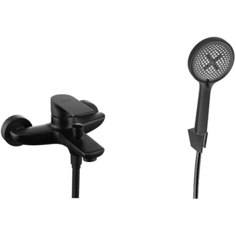 kielle Vega - Miscelatore per vasca con accessori EcoSpare, nero opaco 10318SN24