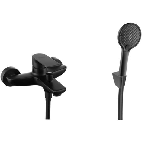 kielle Vega - Miscelatore per vasca con accessori EcoSpare, nero opaco 10318SN54