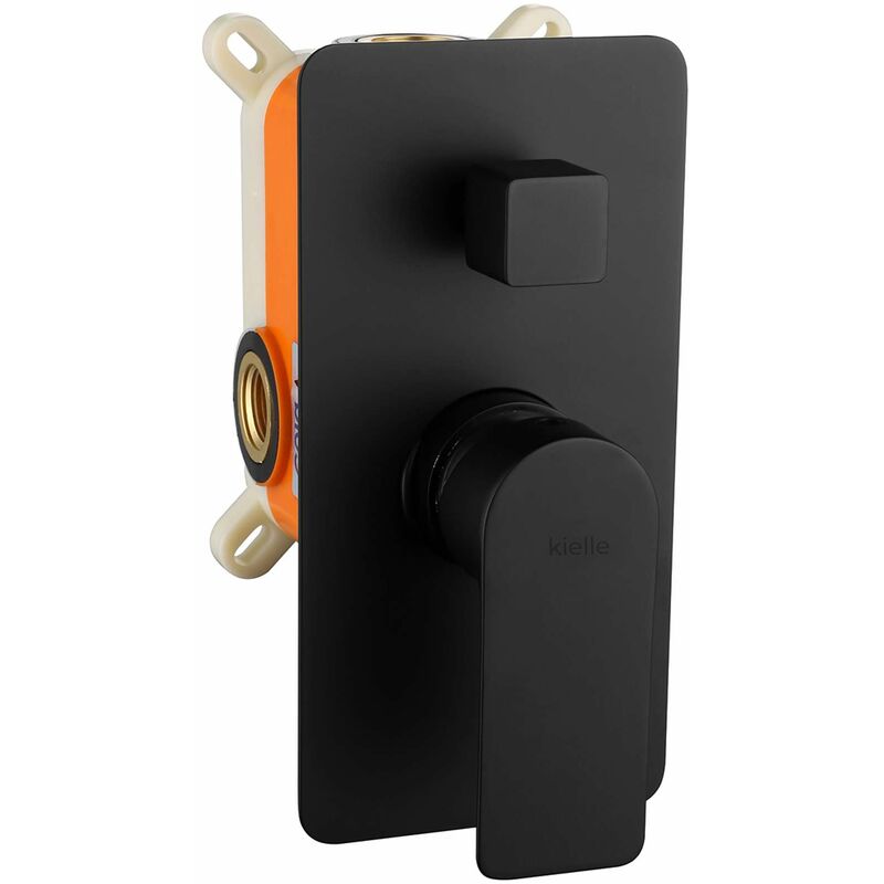 Vega - Mitigeur encastré pour 2 sorties, avec corps d'encastrement, noir mat 10318204 - Kielle