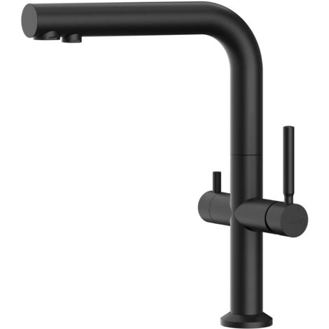 kielle Wimeo - Mitigeur d’évier avec fonction filtre, noir mat 10525F24