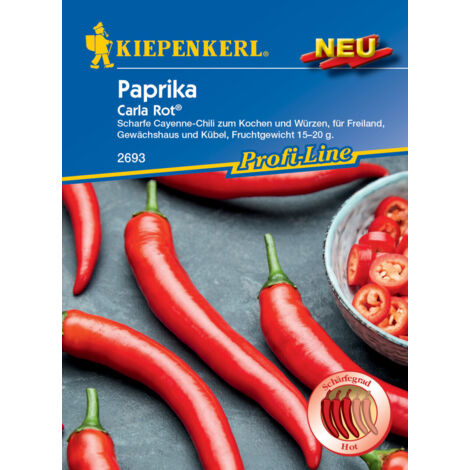 Kiepenkerl Chili-Paprika Carla Rot Koh Samui F1 Gemüsesamen