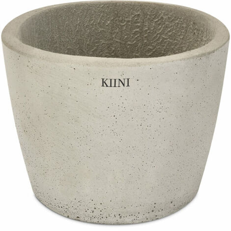 KIINI Beton-Outdoor-Topfblumen-Blumenständer für den Innenbereich - Garten L Grau
