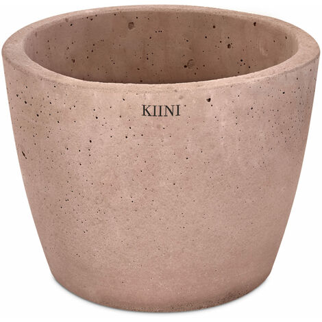 KIINI Beton-Outdoor-Topfblumen-Blumenständer für den Innenbereich - Garten L Schokolade