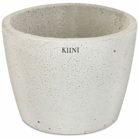 KIINI Beton-Outdoor-Topfblumen-Blumenständer für den Innenbereich - Garten L Weiß