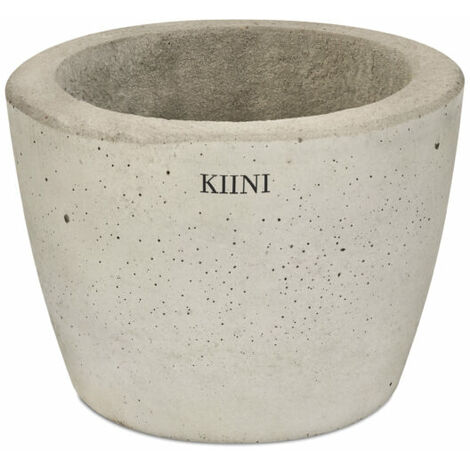KIINI Beton-Outdoor-Topfblumen-Blumenständer für den Innenbereich - Garten M Grau