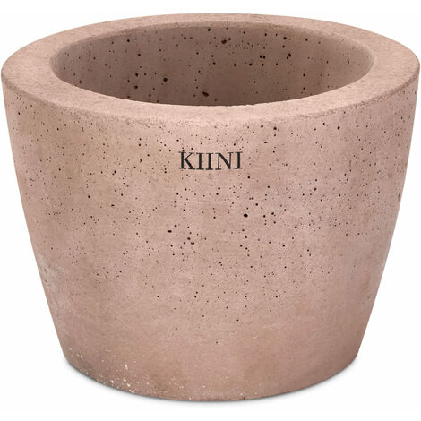 KIINI Beton-Outdoor-Topfblumen-Blumenständer für den Innenbereich - Garten M Schokolade