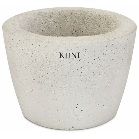 KIINI Beton-Outdoor-Topfblumen-Blumenständer für den Innenbereich - Garten M Weiß