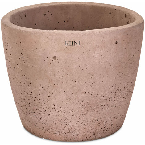 KIINI Beton-Outdoor-Topfblumen-Blumenständer für den Innenbereich - Garten XL Schokolade
