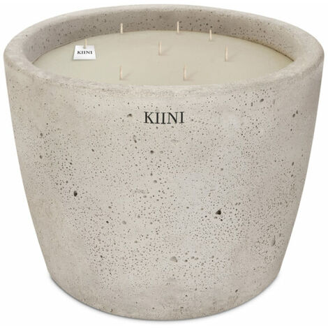 KIINI Betonkerze Sojawachs Modernes Design L Beige