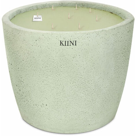 KIINI Betonkerze Sojawachs Modernes Design L Pistazie