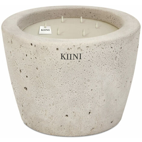 KIINI Betonkerze Sojawachs Modernes Design M Beige