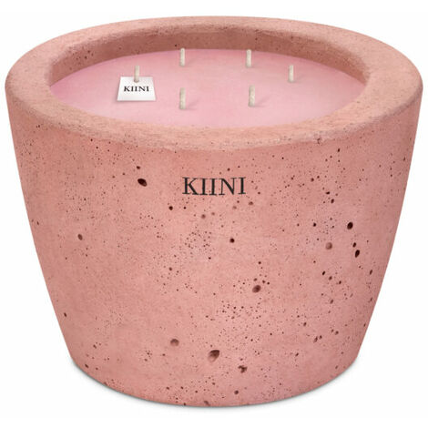 KIINI Betonkerze Sojawachs Modernes Design M Rosa