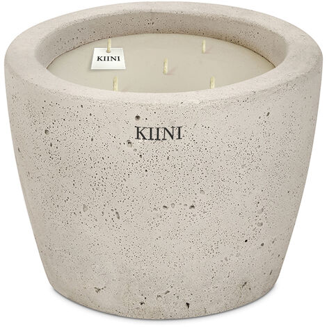 KIINI Betonkerze Sojawachs Modernes Design S Beige