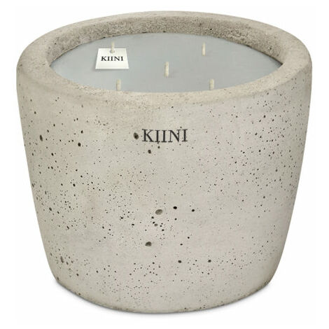 KIINI Betonkerze Sojawachs Modernes Design S Grau
