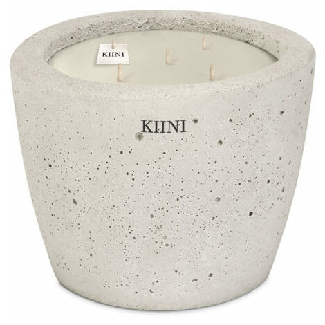 KIINI Betonkerze Sojawachs Modernes Design S Weiß