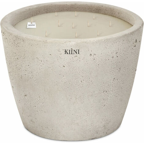 KIINI Betonkerze Sojawachs Modernes Design XL Beige