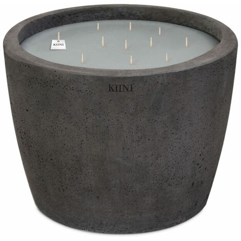 KIINI Betonkerze Sojawachs Modernes Design XL Graphit