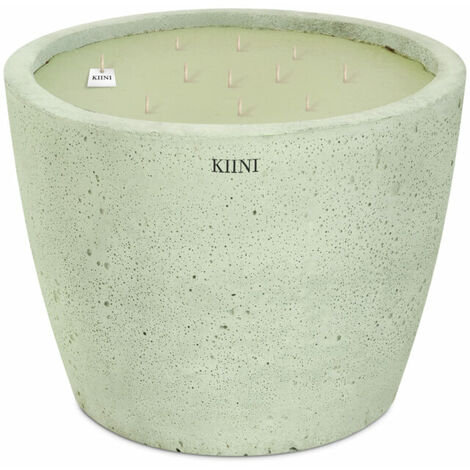 KIINI Betonkerze Sojawachs Modernes Design XL Pistazie