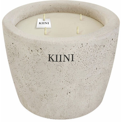 KIINI Betonkerze Sojawachs Modernes Design XS Beige
