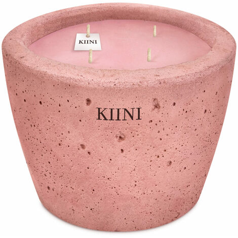 KIINI Betonkerze Sojawachs Modernes Design XS Rosa