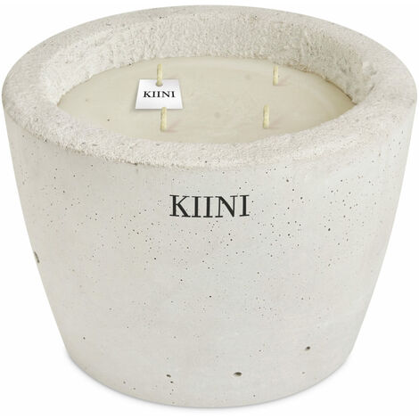 KIINI Betonkerze Sojawachs Modernes Design XS Weiß