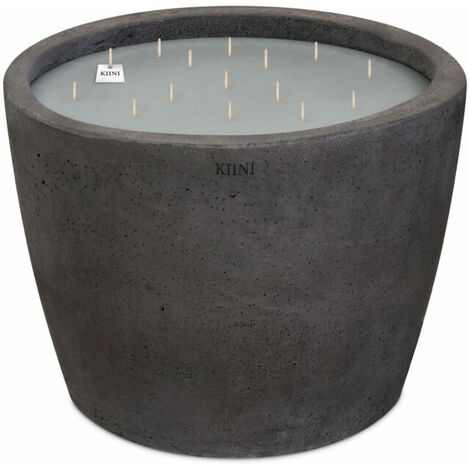 KIINI Betonkerze Sojawachs Modernes Design XXL Graphit