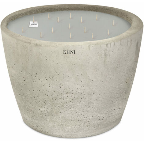 KIINI Betonkerze Sojawachs Modernes Design XXL Grau