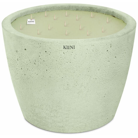 KIINI Betonkerze Sojawachs Modernes Design XXL Pistazie