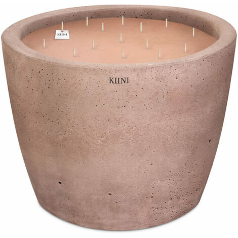 KIINI Betonkerze Sojawachs Modernes Design XXL Schokolade