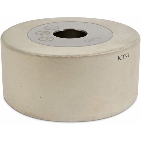 KIINI BORA Freistehender Tischkamin Outdoor-Biokamin + 1L ethanolfrei Beige