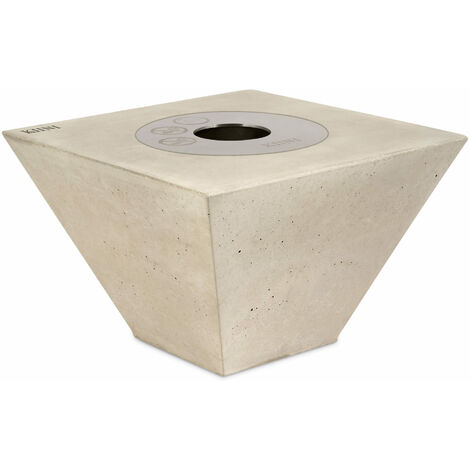 KIINI ZEGE Freistehender Bio-Kamin für den Innenbereich + 1L ethanolfrei Beige