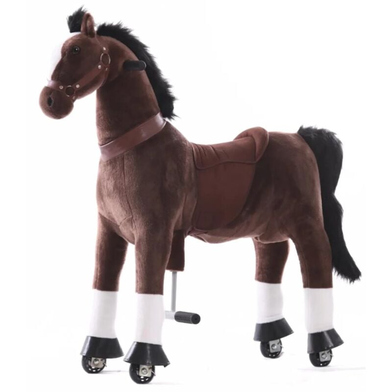 Berghoff - Cheval d'équitation à Roues - Grand - 5 à 9 ans - Jouet à Bascule - Brun foncé