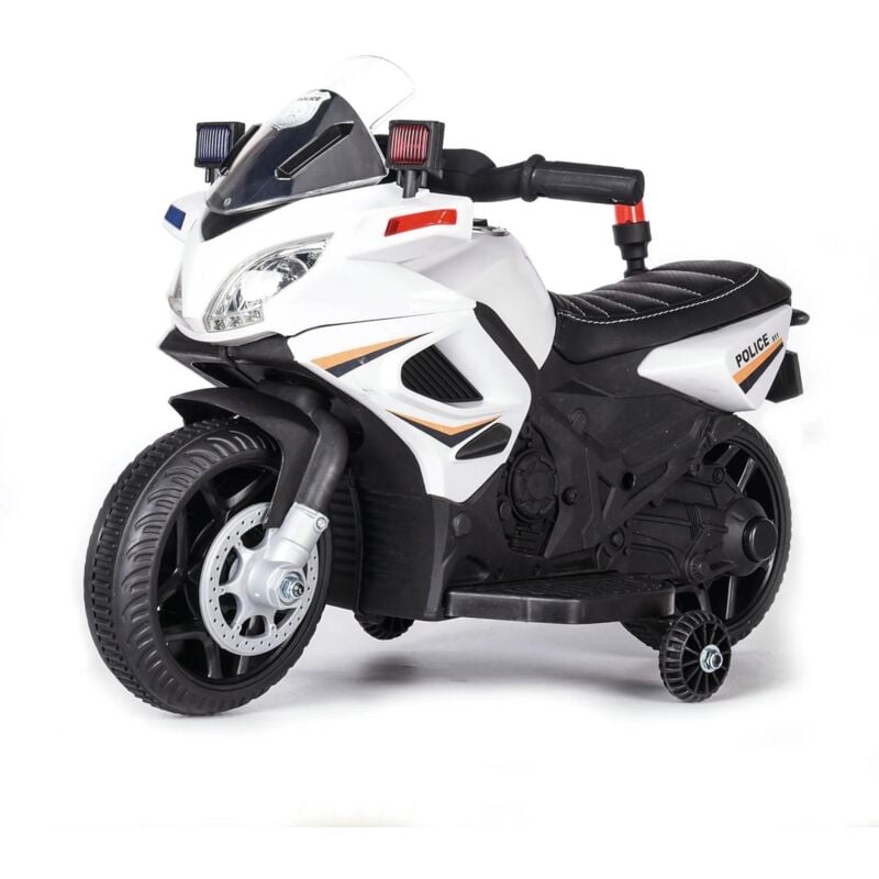 Berghoff - Moto Électrique de Police - Batterie 6V - 1 à 3 ans - Blanc