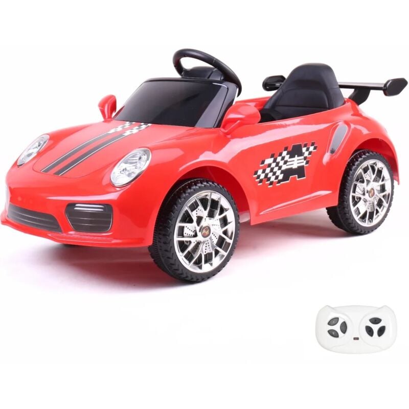 Berghoff - Style Porsche 911 - Voiture Electrique pour Enfants 12V - 1 à 5 ans - Rouge