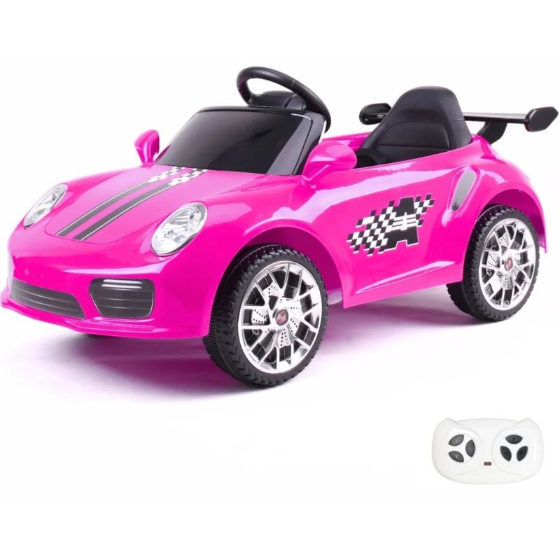 Berghoff - Style Porsche 911 - Voiture Electrique pour Enfants 12V - 1 à 5 ans - Rose