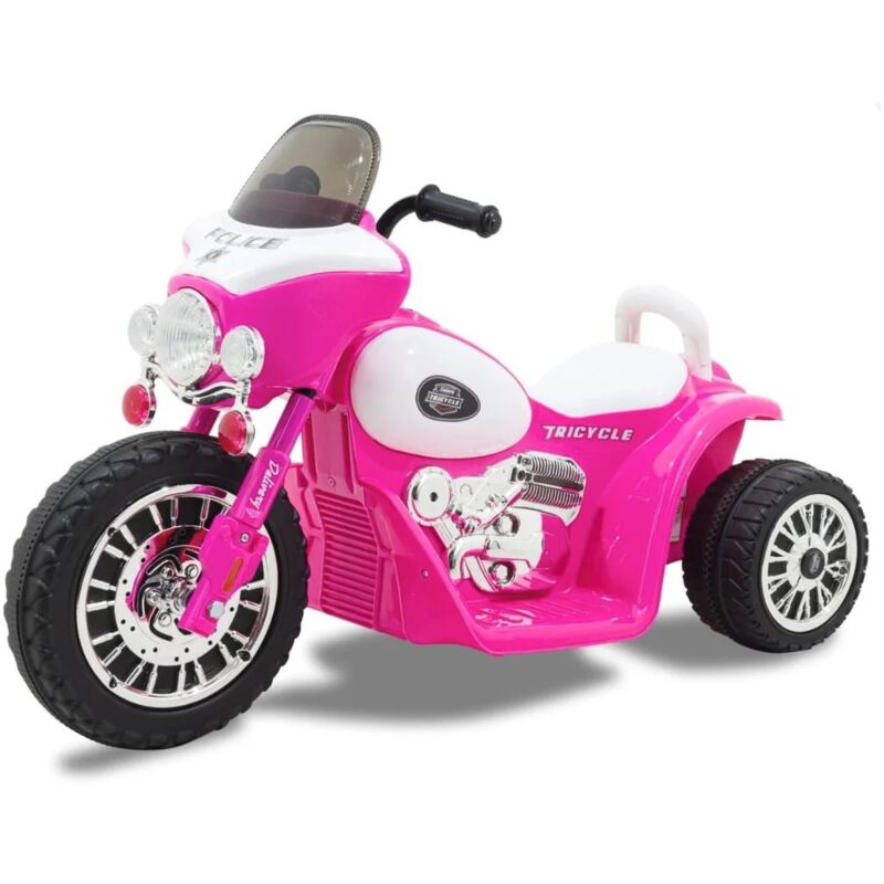 Berghoff - Moto de Police Enfants - Chopper 6V - 1 à 3 ans - Rose