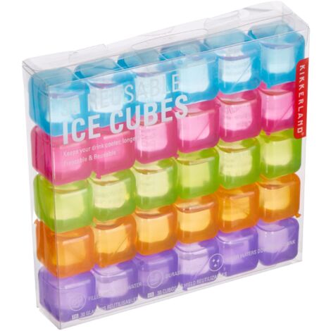 Kikkerland cubetti di Ghiaccio, Plastica, Multicolore, 16.3 x 2.8 x 13.8 cm