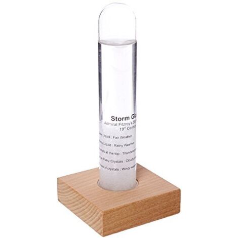 KIKKERLAND ST71 BAROM TRE TRASPARENTE/LEGNO 7,6 X 7,6 X 24,1 CM