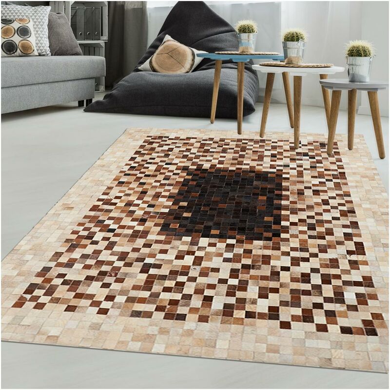 

Kilim alfombra 80x150 cm rectangular Brown DANO Salón de Sesiones cosido a mano - Marron