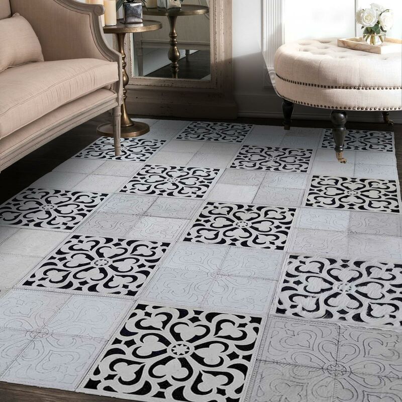 

Unamourdetapis - Kilim alfombra 80x150 cm rectangular Teja de cemento CUERO handsewn Negro Salón de Sesiones - Noir