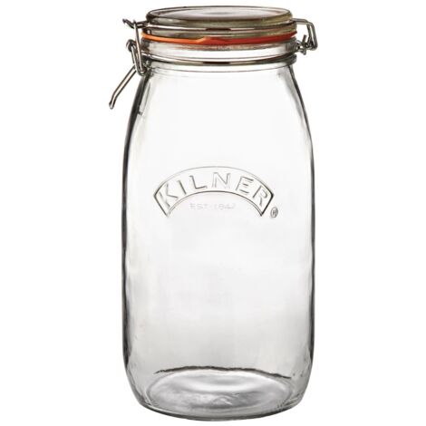Kilner Cliptop 3 Litre Glass Storage Jar - Ideal for Jam /Sweets/Pickle/Chutney