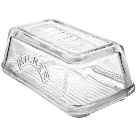 Kilner Glass Butter Dish - Vintage Butter Serving Tray with Lid