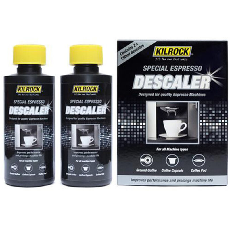 Kilrock All Coffee machine Descaler and Cleaner  2 x 150ml Bottles