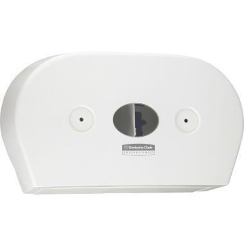 Aquarius Mini Twin Roll Centrefeed Toilet Tissue Dispenser White 7186