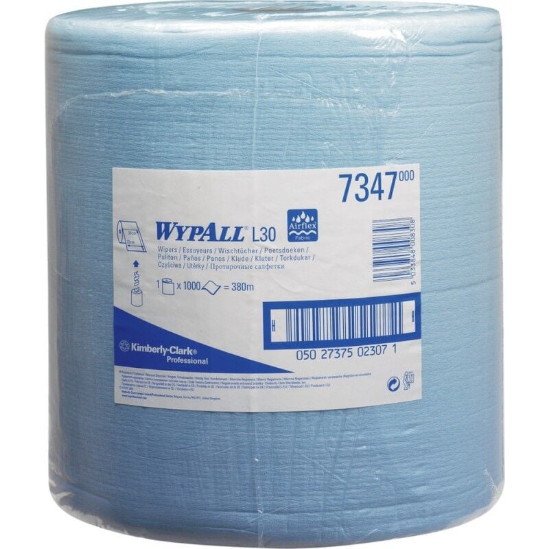 Kimberly-clark - wypall L30 Essuie tout 33x38cm bleu 1000 feuilles