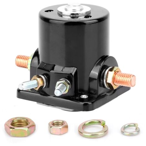 KIMISS Anlasser-Magnetschalter Relais Schützschalter Motorteile Startschalter 383622 395419 582708 für Marine-Außenbordmotor (schwarz).