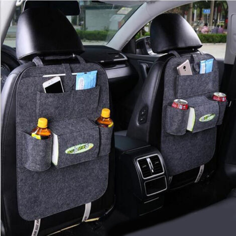 KIMISS Auto-Rücksitztasche, Auto-Rücksitz-Organizer, Gehmatte, Rücksitz-Aufbewahrungstasche, (Grau).