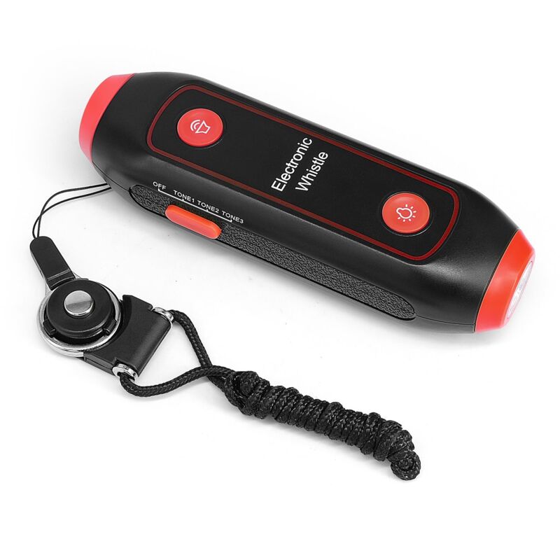 Image of Ej.life - kimiss Elektronische Pfeife der 2. Generation mit SOS-Licht/Taschenlampe (Rot)