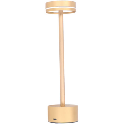 KIMISS Kabellose, wiederaufladbare LED-Tischlampe mit 3 Farbdimmfunktionen, Touch-Steuerung und Konstruktion aus Aluminiumlegierung, ideal für Zuhause, Schlafzimmer