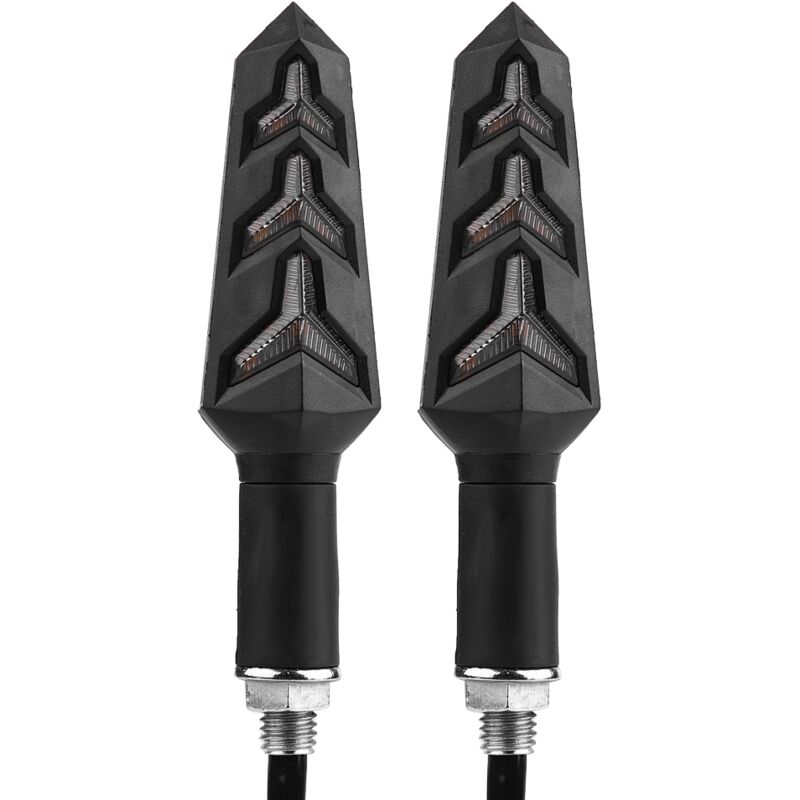 KIMISS La Lumière des Signaux,12V universel Paire de Trois Flèches en Y en forme de Moto Feux de Signalisation LED Lampe Indicatrice.